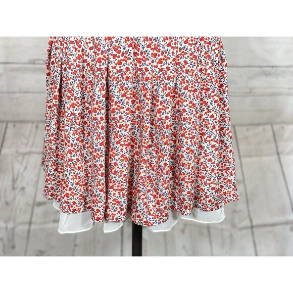 MILK Red Floral Ditsy Rayon Dress Women’s Size Xs - Picture 3 of 7